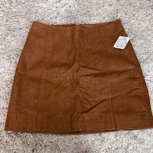 Free People Modern Femme Vegan Suede Mini Skirt